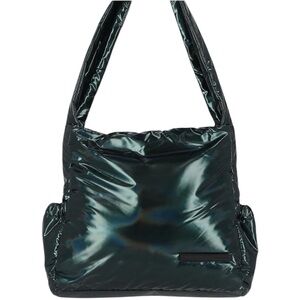 NWT Tahari Bardot Hobo Puffer Shoulder Bag in Green/Blue Peacock